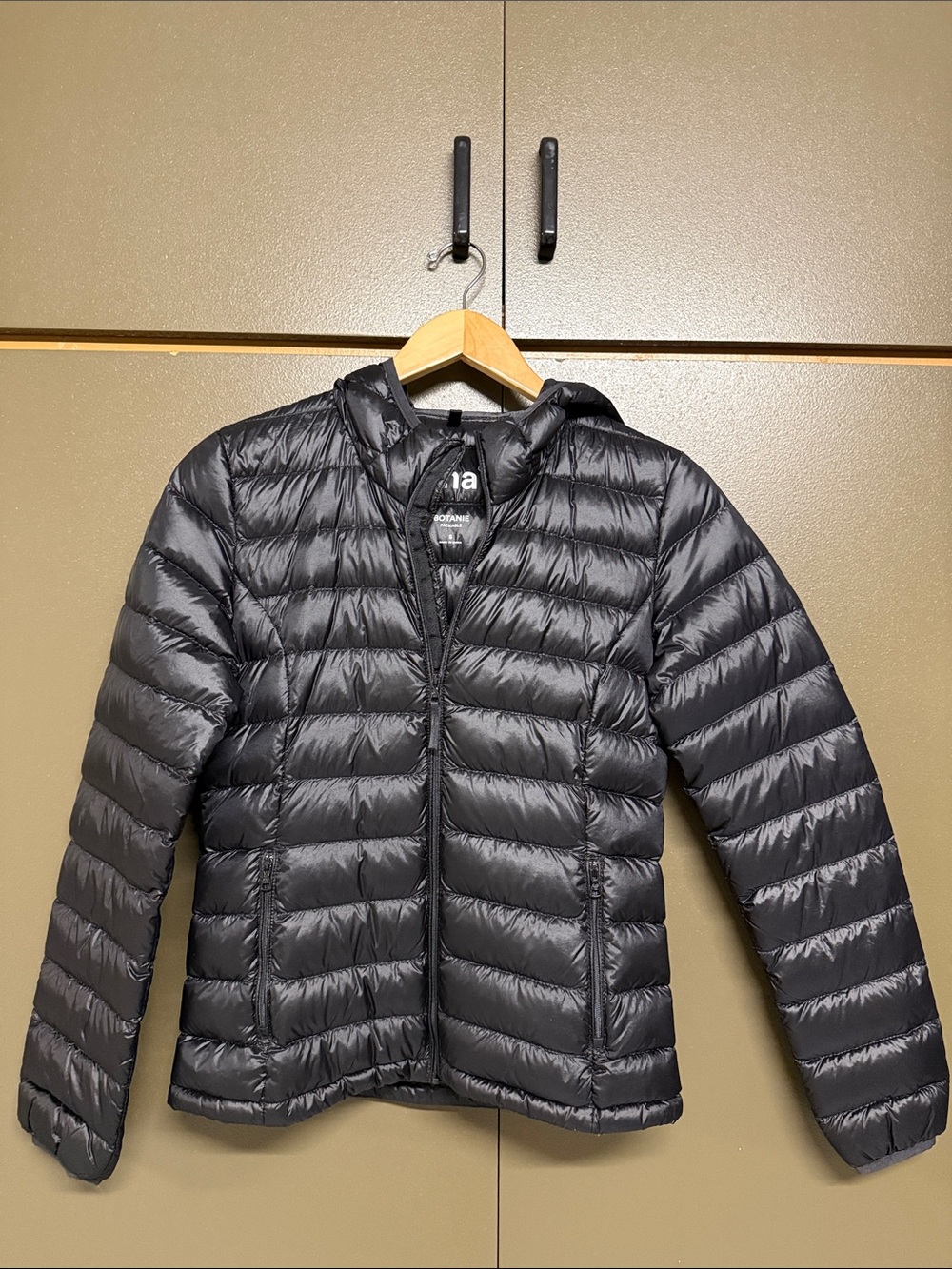 TNA BOTAINE Women's Black Packable Puffer Jacket